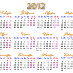 календарная сетка 2012